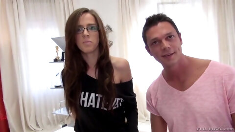 Skinny Nerd Bookworm Girl Gets Pounded