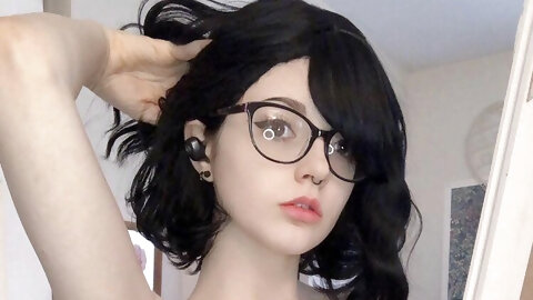 petite goth with glasses?