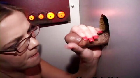 Teen Redneck Nerd Bitch UNHAPPILY Sucks Black Cock n UGLY DICKS Glory Hole Glasses Facial!