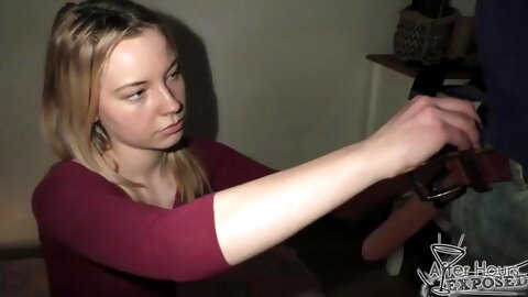 19yo Tiny and Skinny Sarah Doing First Ever Bj on Camer