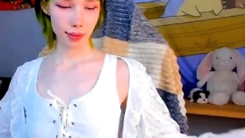 Small titted teen from EU masturbating