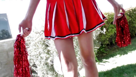 Teen Cheerleader Elena Koshka Gets Cross Eyed From Too Much Dick